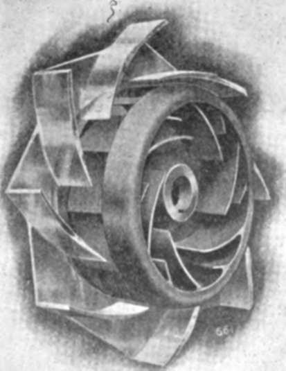 iew of a revolving impeller