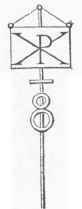 Labarum, from a Medal of Valentinian I.