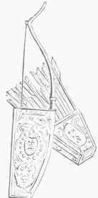 Chinese Bow and Ornamented Quiver.