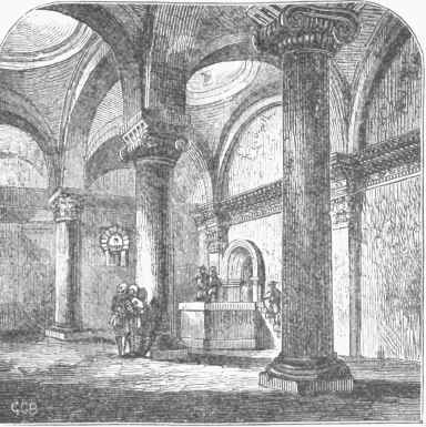 Interior of the Golden Gateway at Jerusalem.