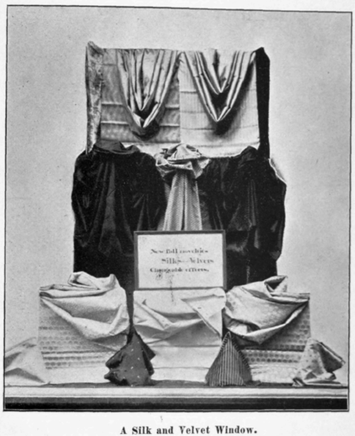 a silk and velvet window