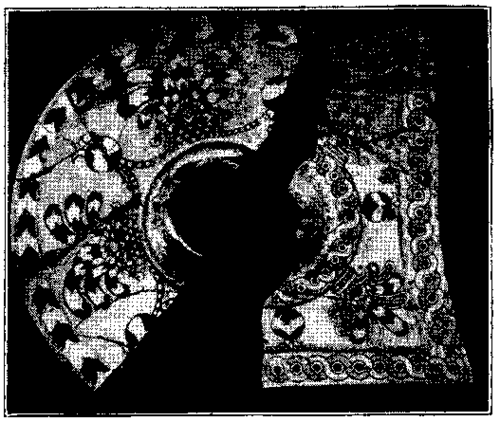 Architectural ornaments of patinted terra cotta;.