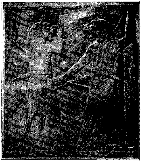 Sculptured relief of the reign of Assur bani pal.