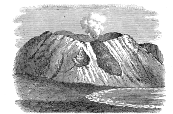 a volcano in action