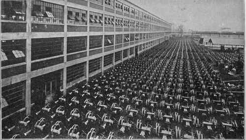 A Thousand Assembled Chassis At last accounts the production was 2,768 cars in a single day.