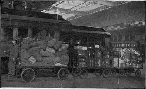 Electric Baggage Truck Hauling Trailers*