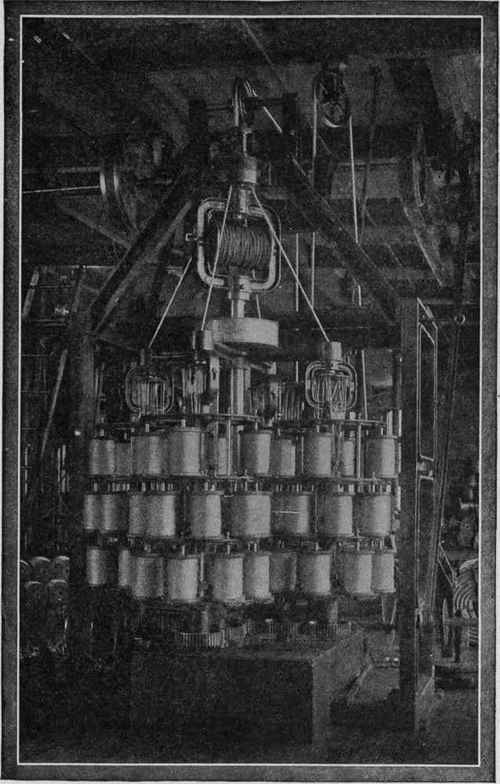 Four Strand Compound Laying Machine Making Strands and Laying Rope in a Single, Continuous Operation