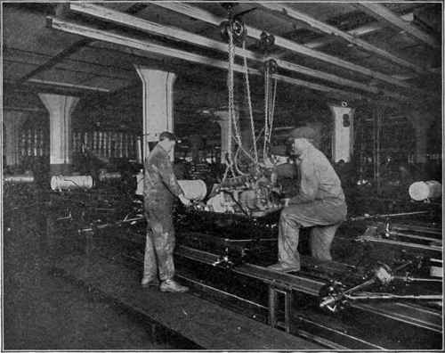 Installing Motor on Final Assembly Line