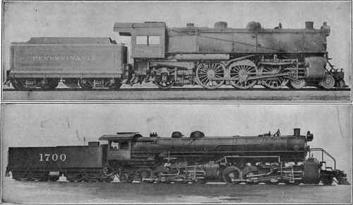 Modern Locomotives The upper view shows a passenger locomotive used on the fastest heavy express trains.