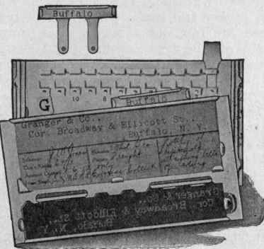 Showing how Tabs are Inserted in Back of Address Plate for Purposes of Indexing and Classifying Lists