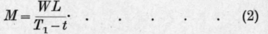 Formula (1) necessitates the supposition that the condenser is sufficiently long to allow the condensed liquid to come to the same
