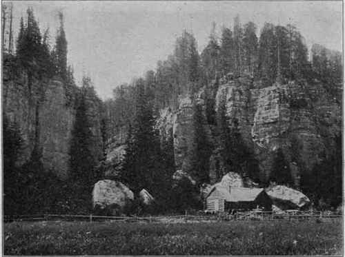 Jointing in limestone, Black Hills, South Dakota. (U. S. G. S).