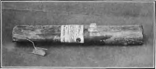Assembled rocket labeled and paraffined.
