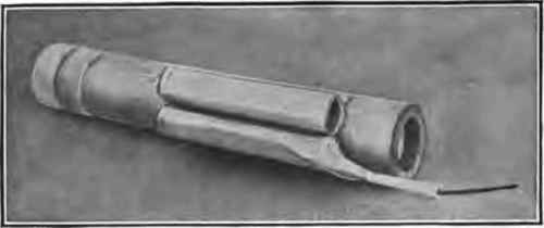 Rocket body showing smoke tracer attached.