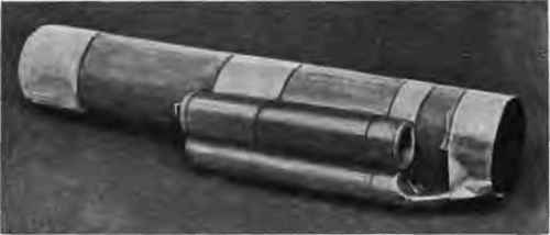Rocket body showing tends and drumhead.