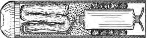 Sectional drawing of rocket head.
