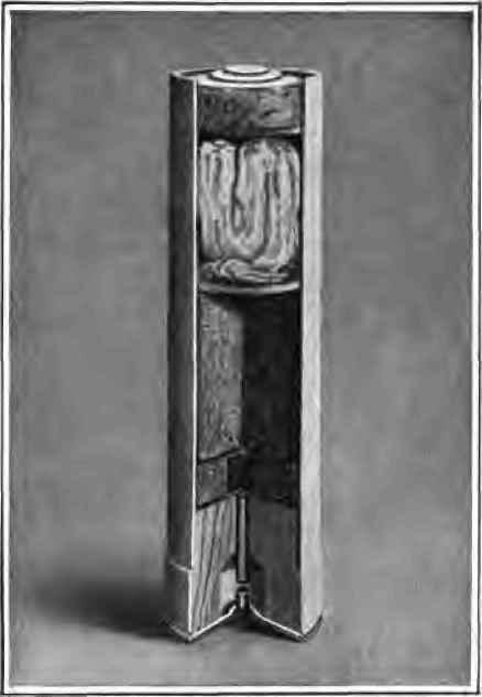 Sectional view of parachute rifle light.