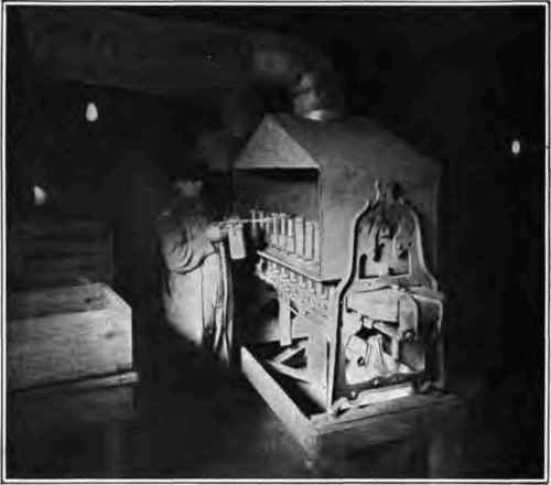 Shell painting machine.